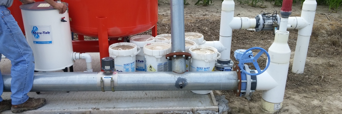 tanks and pipe used for chemigation