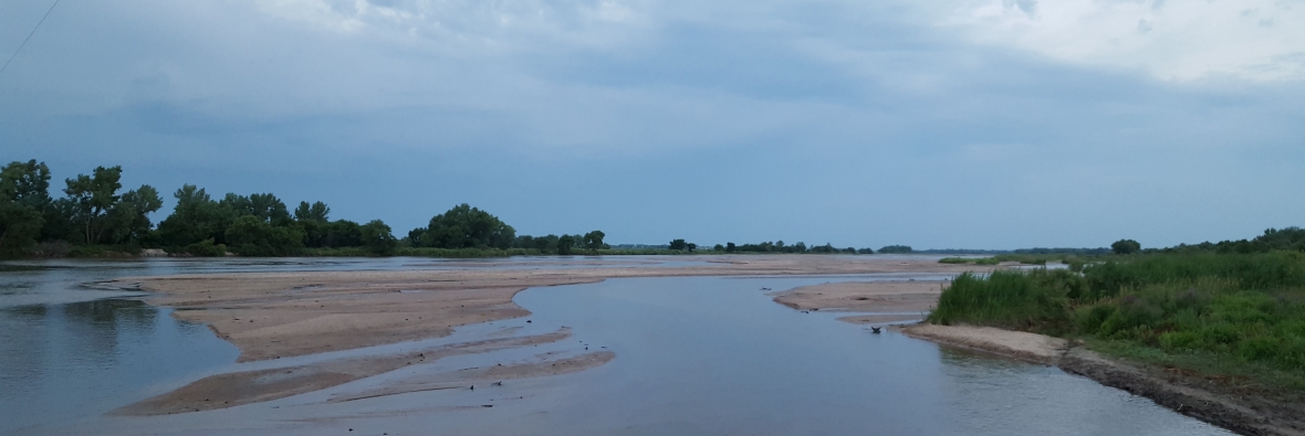 sandbars in river