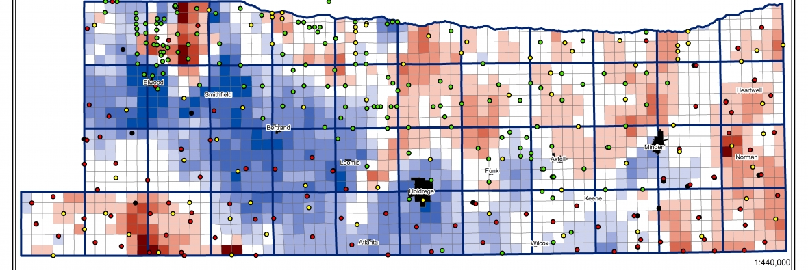 TBNRD Groundwater Elevation 2018-2020 vs Baseline