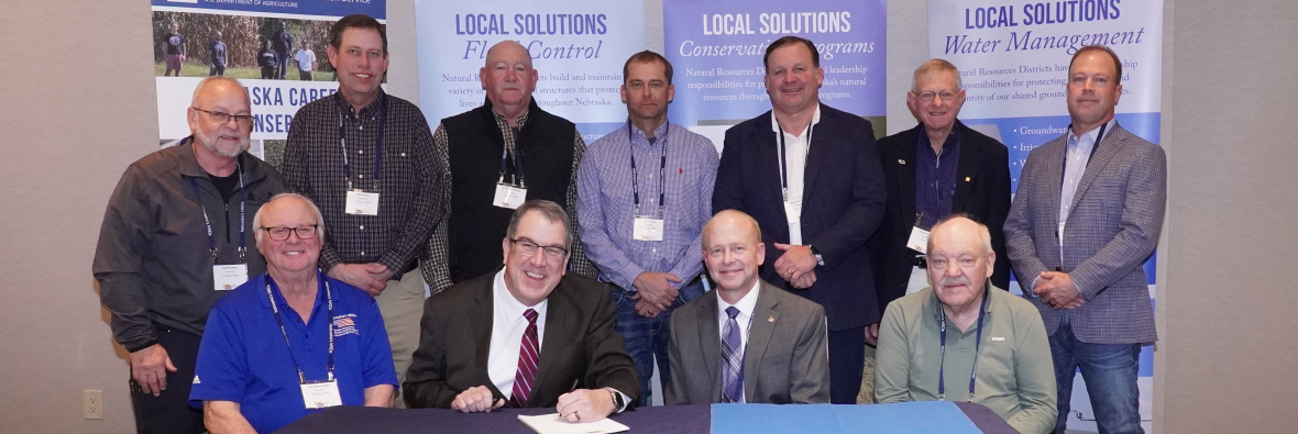 TBNRD Manager & Directors sign agreement with NRCS Acting State Conservationist