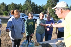Thorburn sharing with students about Geology