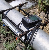 installed ultrasonic flowmeter