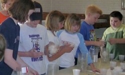 students build water filter