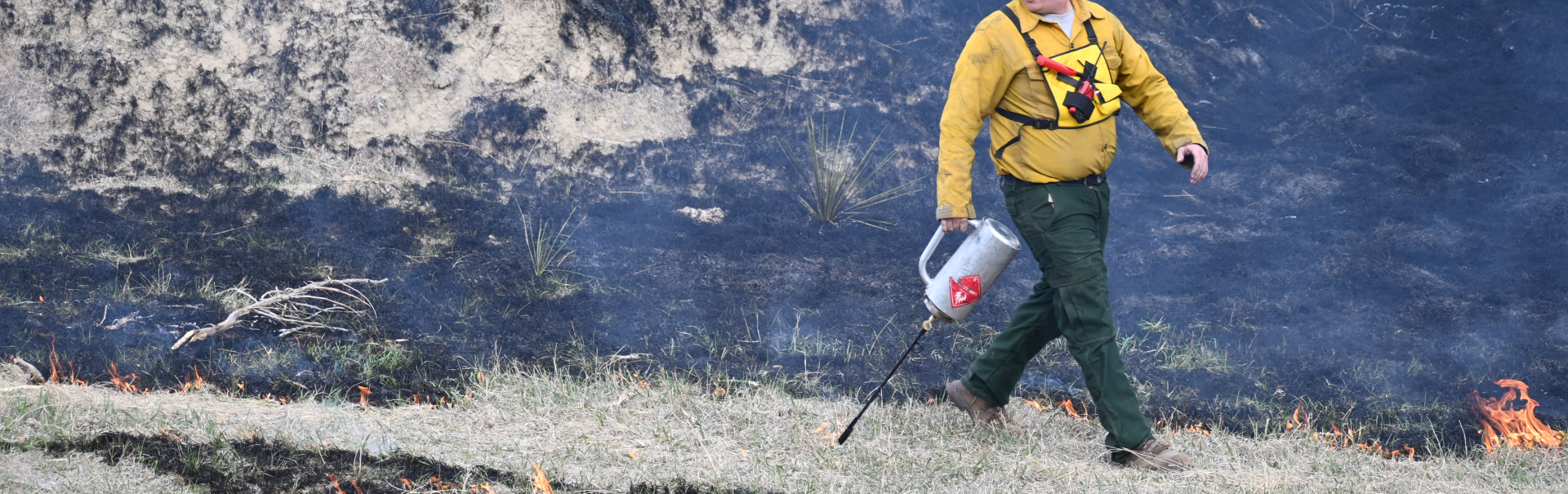 Igniting Grass for Prescribed Fire
