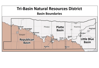 Republican Basin of the Tri-Basin NRD: Program area highlighted.